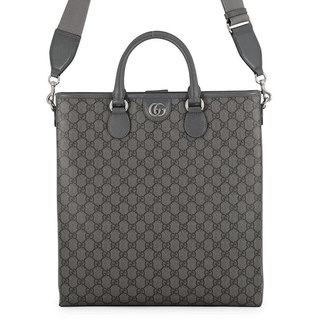 Gucci GG Supreme Tote Gray792118 GG SupremeCanvas Leather Size Medium in Leather from GALLERY RARE