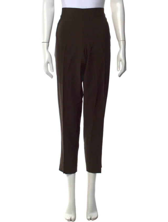 Brunello Cucinelli Virgin Wool Straight Leg Pants in brown|red Wool from The RealReal
