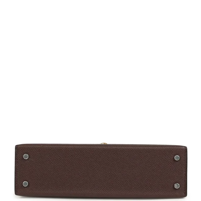 Hermès Kelly Sellier 20 Rouge Sellier Epsom Electrum Hardware in Burgundy Epsom from Madison Avenue Couture, photo 6 of 8