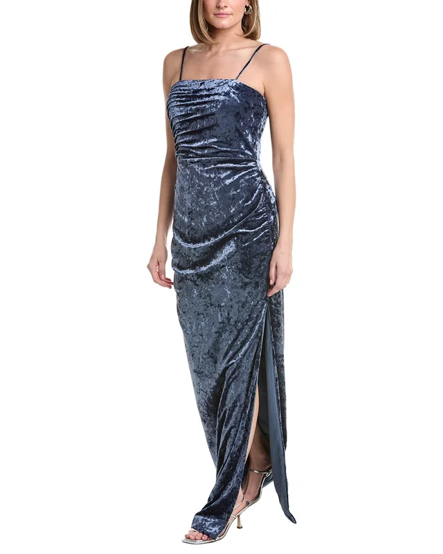 Rene Ruiz Strapless Velvet Burnout Column Gown, image 1 of 1 from Gilt