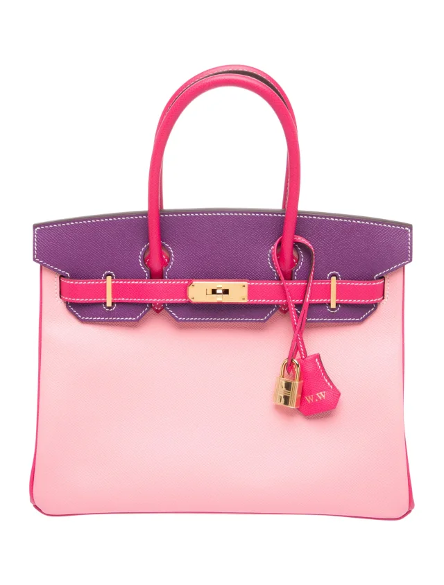 Hermès Epsom Special Order Birkin 30 in pink|purple Epsom leather from The RealReal
