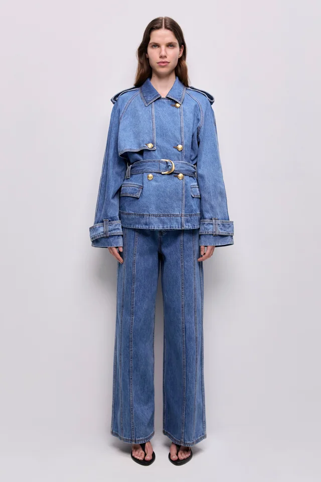 AJE Voyage Cropped Denim Trench from Aje, photo 1 of 1