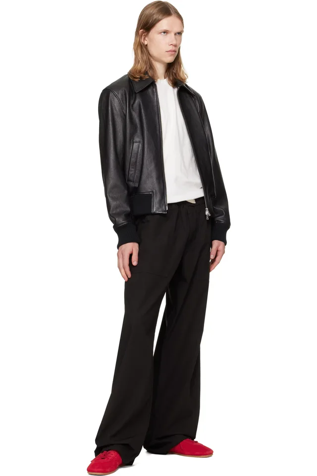 Palm Angels Black Tree Logo Loose Trousers, photo 5 of 5 from SSENSE