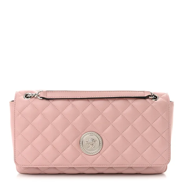 Versace La Medusa Lambskin Leather Bag - Pink in Pink Lambskin from H&T