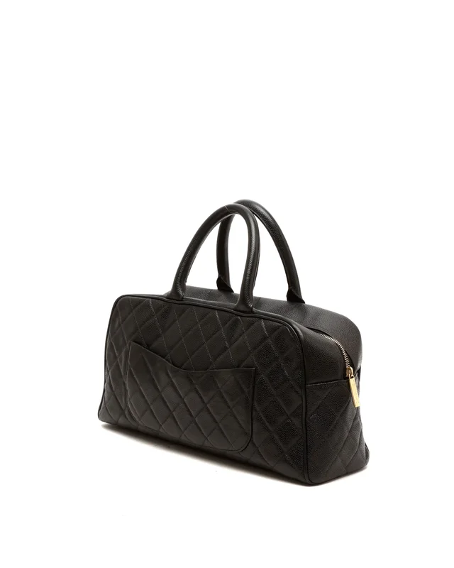 Chanel CC Caviar Bowling Bag in Caviar leather from A Retro Tale, photo 2 of 9