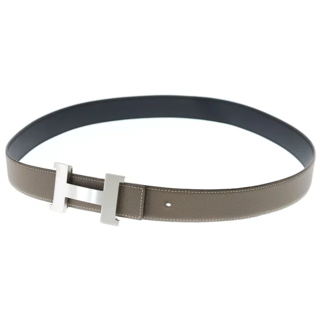 Hermès Constance Logo Buckle Reversible Belt Black Brown in Black from The Reluxe