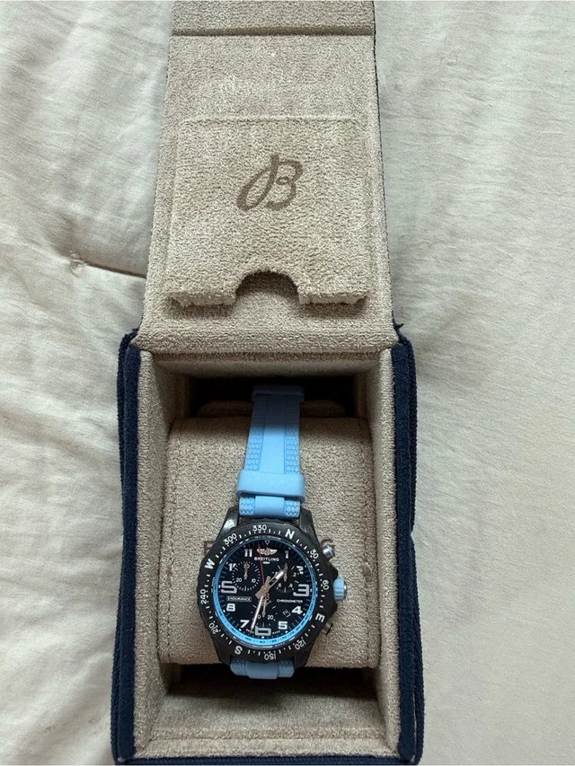 Breitling Endurance Pro 38 Baby Blue Watch X83310 Box & Card in blue from Poshmark