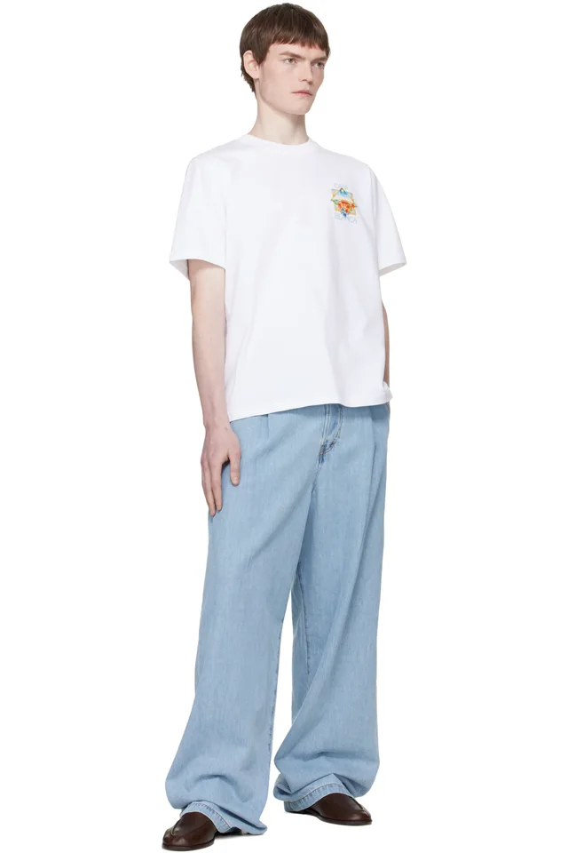 Casablanca White Tennis Landscape Classic T‑shirt, photo 4 of 4 from SSENSE
