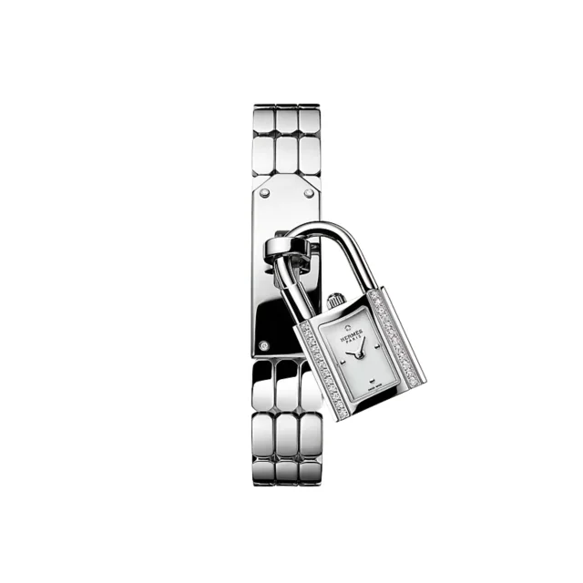 Hermès Kelly Watch, Mini model, 16 mm & Kelly Watch Clochette Lanyard Necklace in Box leather from HEWI, photo 22 of 29