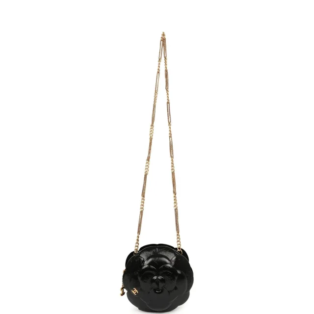Chanel Camellia Round Clutch in Black Calfskin from Madison Avenue Couture, photo 8 of 10