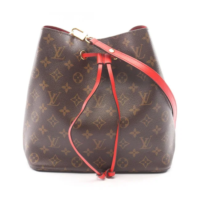 Louis Vuitton Shoulder Bag Neo Noe Monogram Coquelicot Coatingcanvas Leather in Leather from The Reluxe