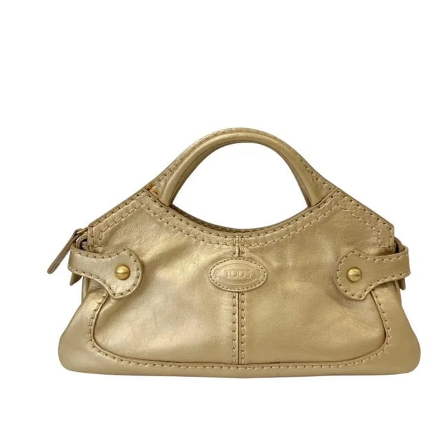 Tod's Leather 2-Way Mini Handbag/Shoulder Bag, Gold Color, Women's in multicolor Leather from Grailed
