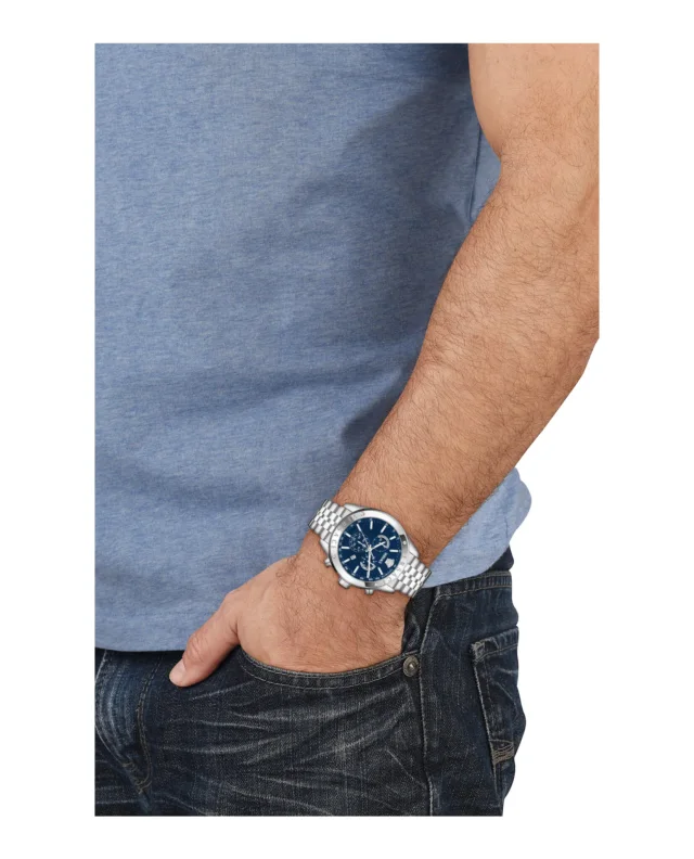 VERSACE Athletic Chrono Bracelet Strap in silver, photo 4 of 4 from ShopSimon