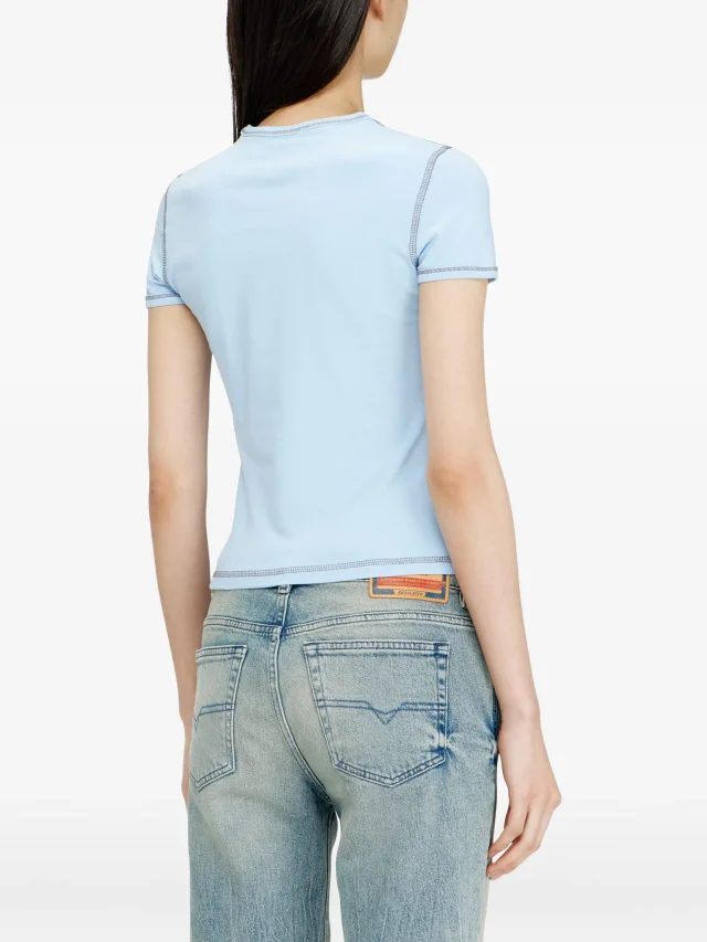 Diesel T-Uncuties-Long-S3 printed T-shirt in Blue, photo 4 of 4 from FARFETCH