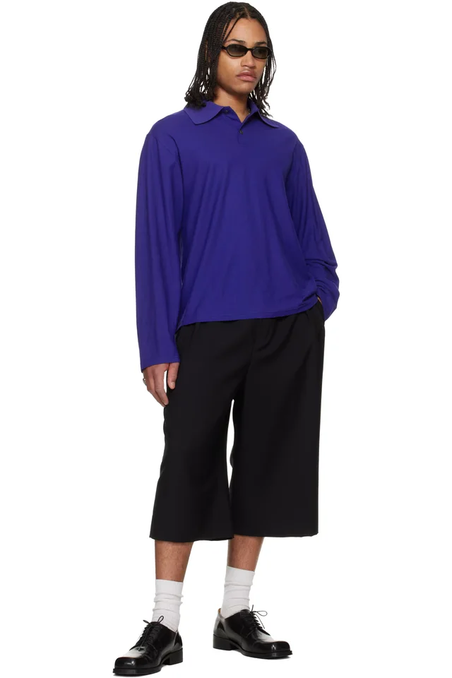 OUR LEGACY Blue Rugby Longsleeve Polo, photo 4 of 4 from SSENSE