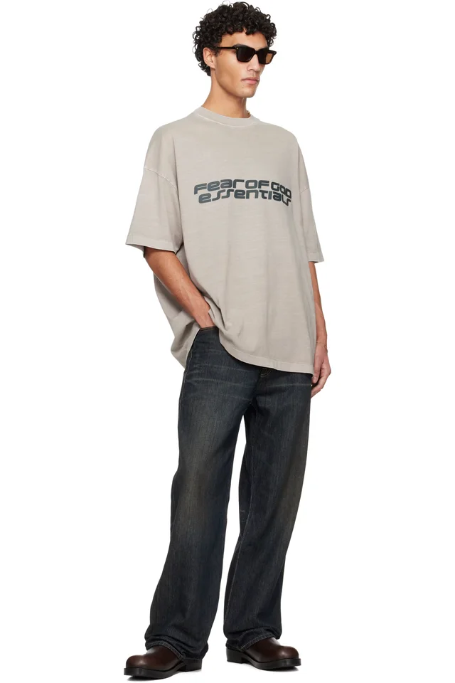 Gray Holiday 'Fear Of God Essentials' 90s T-shirt, photo 4 of 4 from SSENSE