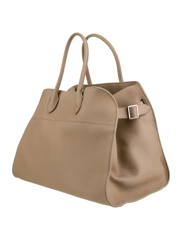 The Row Shoulder Bag handbags, wallets & cases in Silver Calfskin from The RealReal, photo 3 of 6