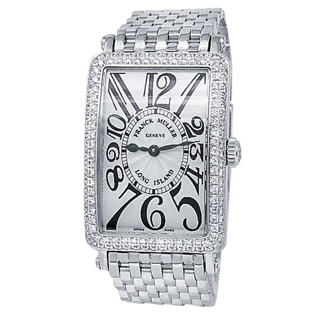 Franck Muller Long Island Quartz Diamond Silver Dial Mens Watch 950 QZ D in white|silver|gold|gray|black from Jomashop.com