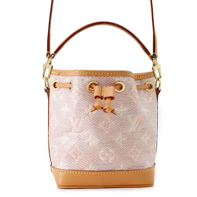 Louis Vuitton Nano Noe PinkM82427 Monogram Laminated Jacquard in Leather from GALLERY RARE