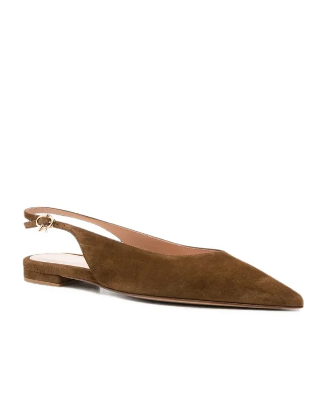 Gianvito Rossi slingback pointed-toe ballet flats, photo 2 of 4 from SENSER