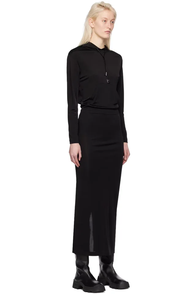 Dion Lee Black Gathered Maxi Dress, photo 2 of 4 from SSENSE