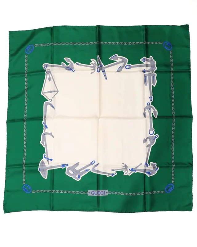 Gucci 90 Anchor Silk Scarf in Silk from A Retro Tale, photo 2 of 2