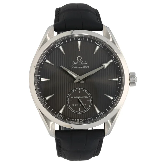 Omega Seamaster Aqua Terra 231.13.49.10.06.001 49.2mm Stainless Steel Watch in Leather from H&T