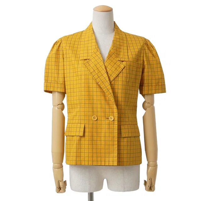 Dior Vintage Jacket 9 Check Double Short Sleeve from The Reluxe