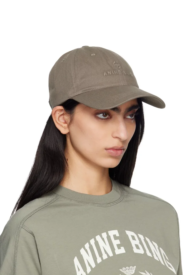 ANINE BING Green Jeremy Baseball Cap, photo 2 of 3 from SSENSE