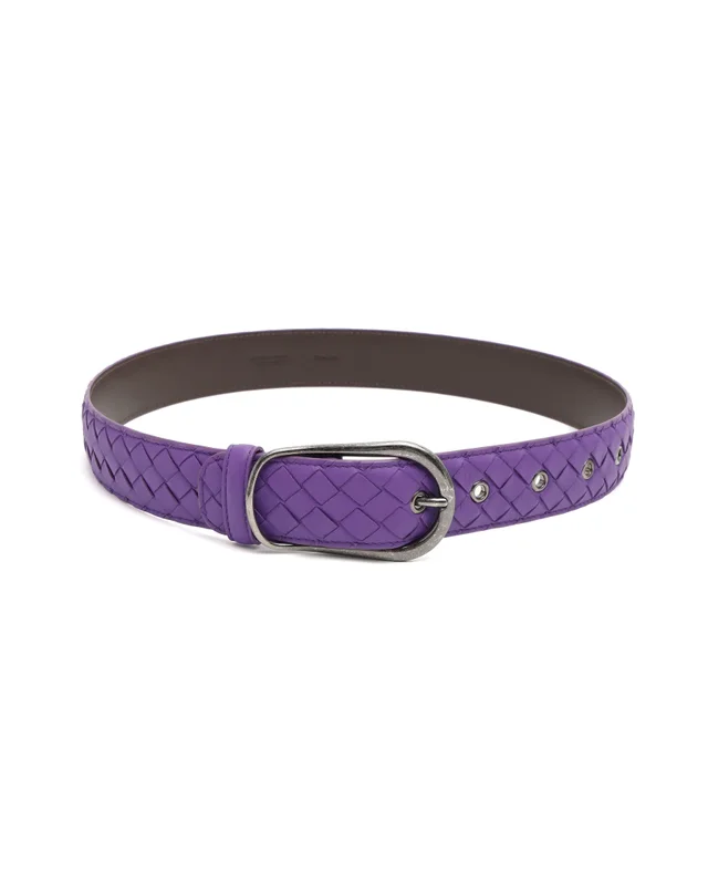 Bottega Veneta Intrecciato Belt, Size 75 in Woven leather from A Retro Tale