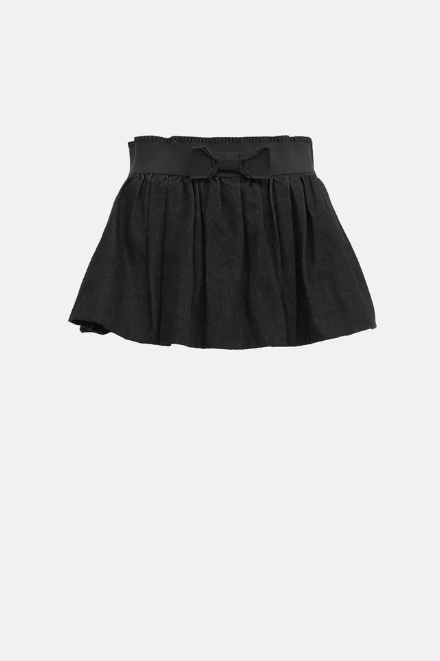 Dolce & Gabbana C. 2000s Denim Pleated Bow Mini Skirt in Denim from VSP Consignment