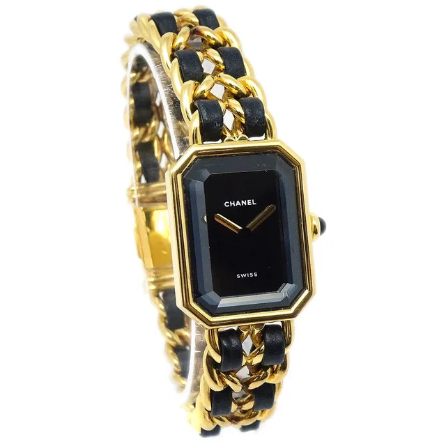 Chanel Premiere Watch Gold #L in Gold Leather from AMORE Vintage Tokyo
