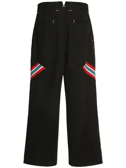 INCOTEX RED X FACETASM Wide trousers with applied details in 100% Cotton, photo 6 of 7 from LUISAVIAROMA