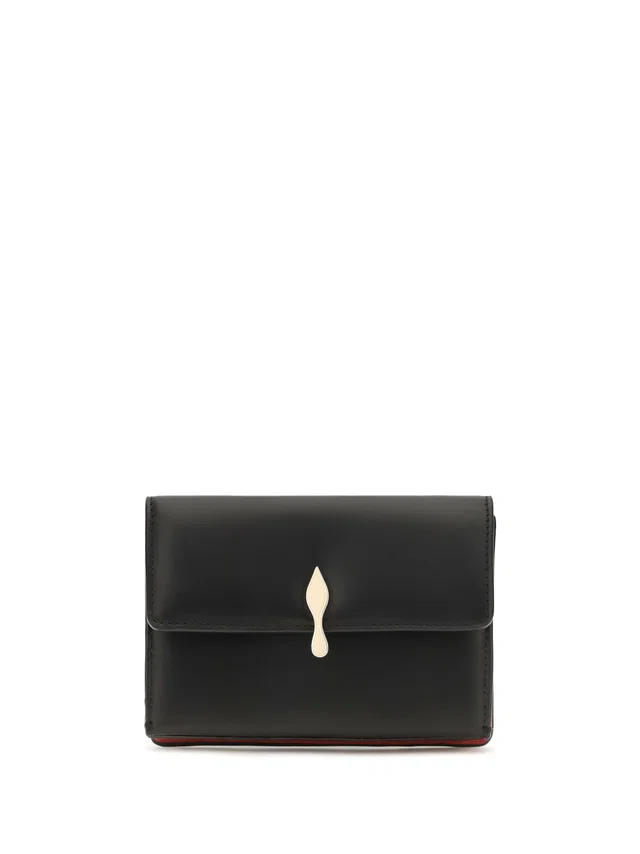 Christian Louboutin Bettina Wallet — Black Calf Leather Bos Taurus in Black Calfskin from HEWI