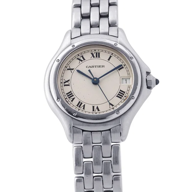 Cartier PANTHERE Cougar SM W26mm Stainless Steel Ivory DialW35001F5 in White from GALLERY RARE