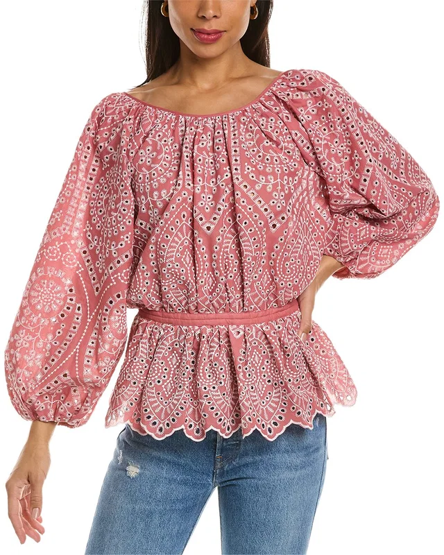Elie Tahari Eyelet Blouse, image 1 of 1 from Rue La La