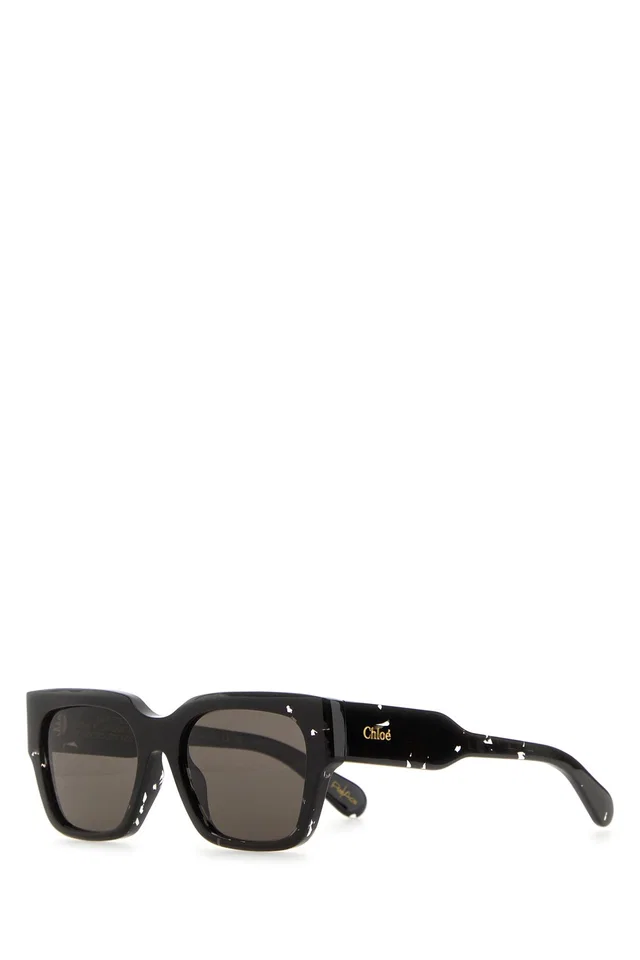 Chloé Ch0190s003 Oversized Square Sunglasses — Black Acetate in Black from HEWI