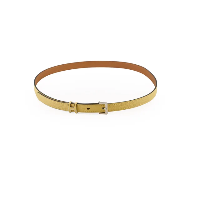 Hermès Pop H Belt Yellow Size 75 in Yellow Leather from The Purse Affair