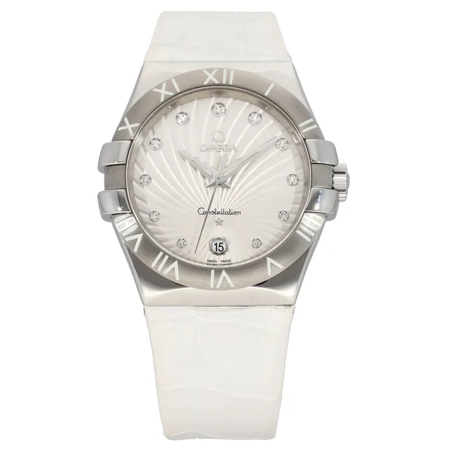 Omega Constellation 123.13.35.60.52.001 35mm Stainless Steel Watch in Leather from H&T