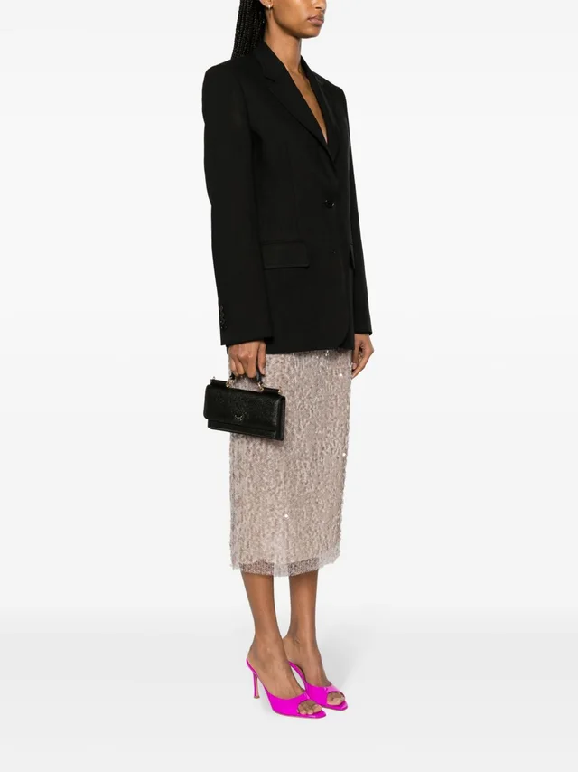 Dolce & Gabbana Iguana-Embossed Calf Leather Clutch — Black in Black Calfskin from HEWI, photo 2 of 2