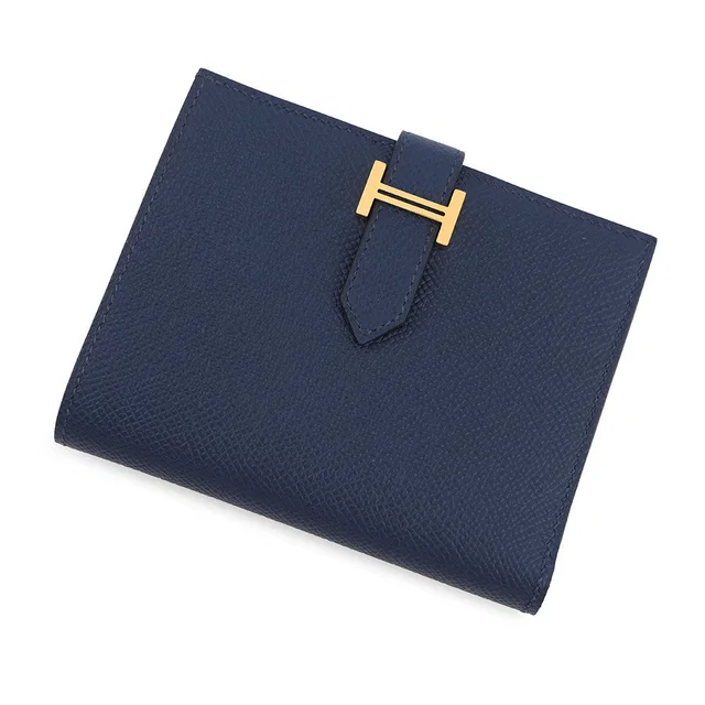 Hermès Bean compact blue navy Epsom in Navy Epsom leather from GALLERY RARE