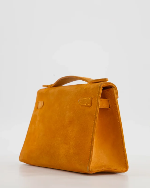 Hermès Vintage Mini Kelly Pochette Bag in Orange Calfskin from Sellier, photo 13 of 23