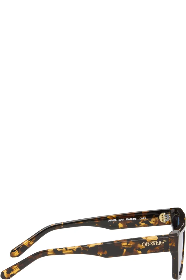Off-White Brown Flint Sunglasses, photo 2 of 4 from SSENSE