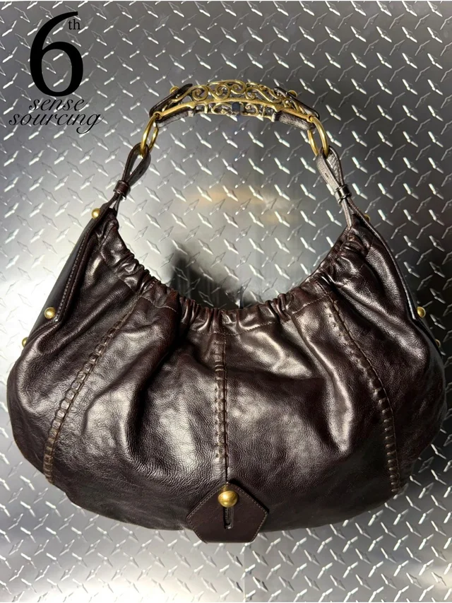 Saint Laurent Vintage Leather Vincennes Mombasa In Brown in brown|red Leather from Poshmark, photo 1 of 1