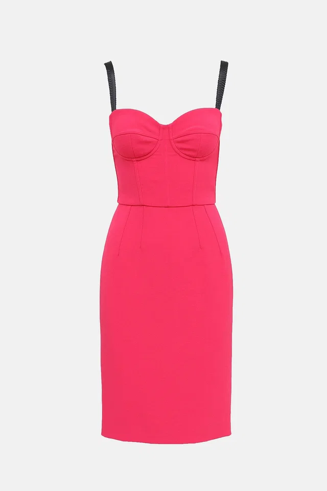Dolce & Gabbana Bustier Midi Dress in Silk from VSP Consignment