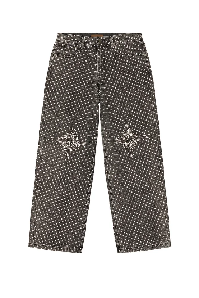 Birth Of Royal Child 20K Diamond Stellar Denim Pants in Black, photo 5 of 6 from REVOLVE (Canada)