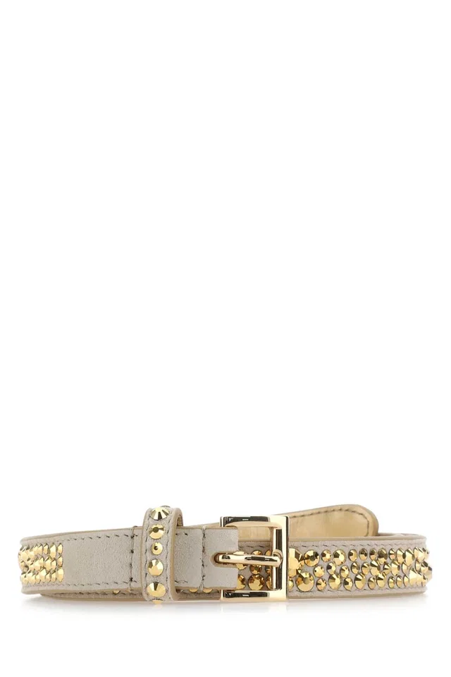 Prada Belt — Silver Exterior: Suede in Silver Suede from HEWI