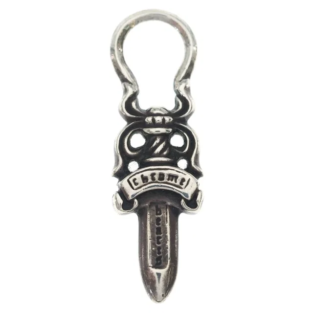 Chrome Hearts 5 Dagger Zip Silver Necklace Top in Silver from The Reluxe