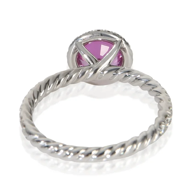 David Yurman 1.64 Ct Round Sapphire And Diamond Eden Halo Engagement Ring 950 from HEWI, photo 2 of 2