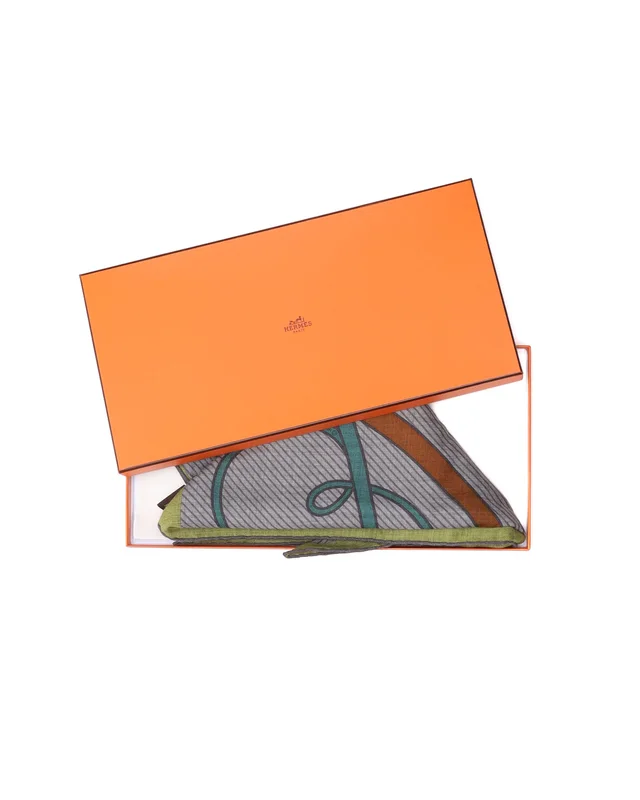 Hermès Cashmere and Silk Stole in Silk from A Retro Tale, photo 4 of 4